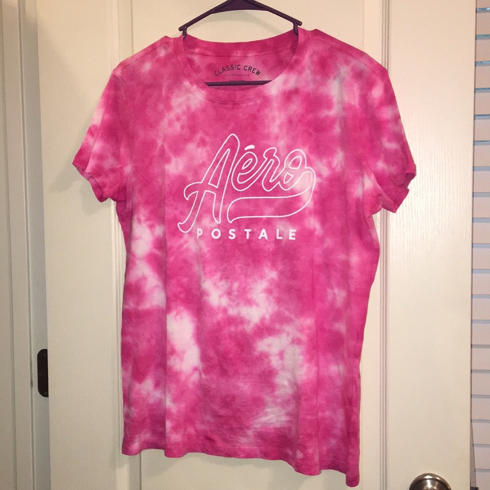 Brand new aeropostale pink and white marble shirt